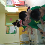 Kids washing bottles
