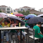 Rooftop BBQ in the rain