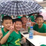 Students in a Chinese English school for the summer camp